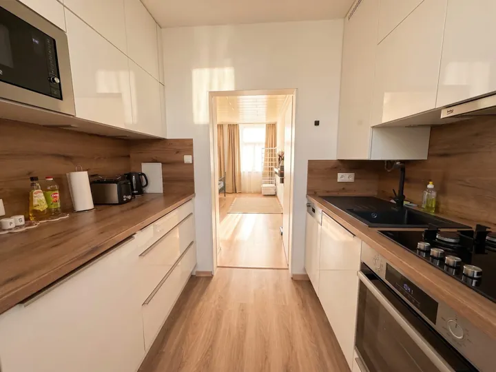 Voll ausgestattete Küche – Apartment mit eigener Waschmaschine