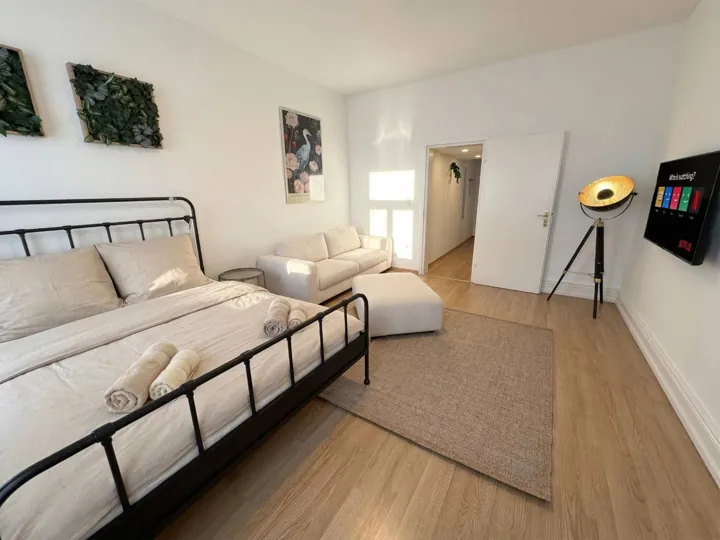 Schlafzimmer 1 – Apartment mit eigener Waschmaschine