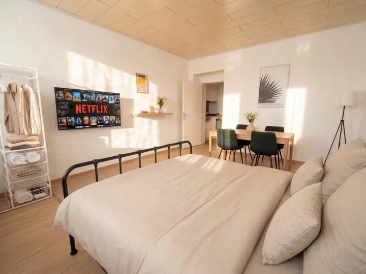 Schlafzimmer 2 – Apartment mit eigener Waschmaschine