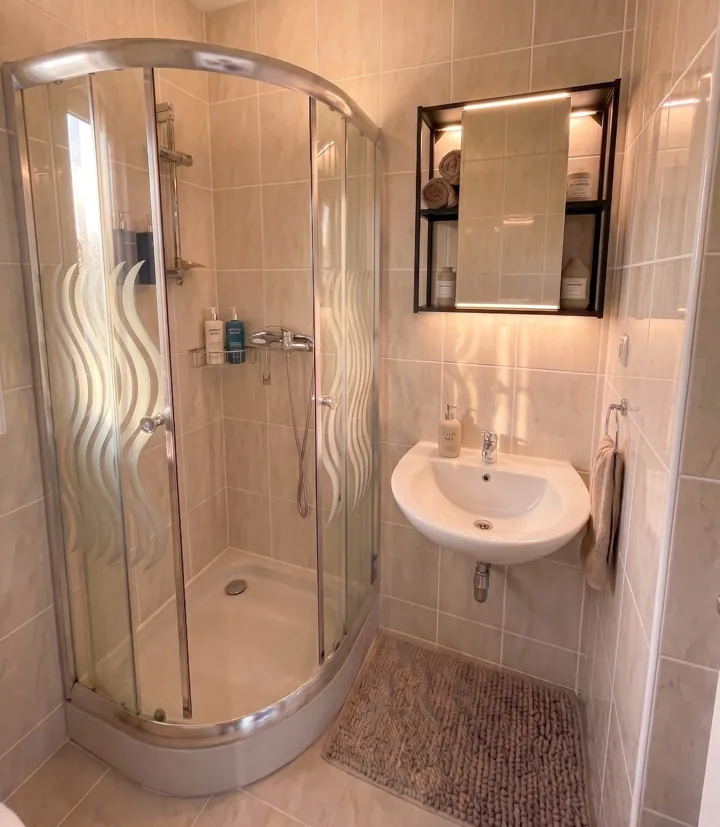 Badezimmer – Apartment mit eigener Waschmaschine