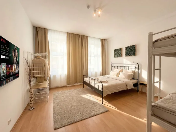 Schlafzimmer 2 – Familien-Apartment mit Etagenbett