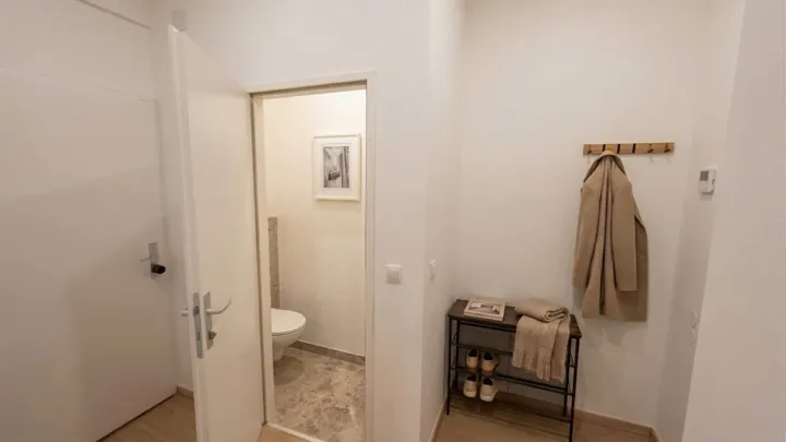 Badezimmer – Familien-Apartment mit Etagenbett